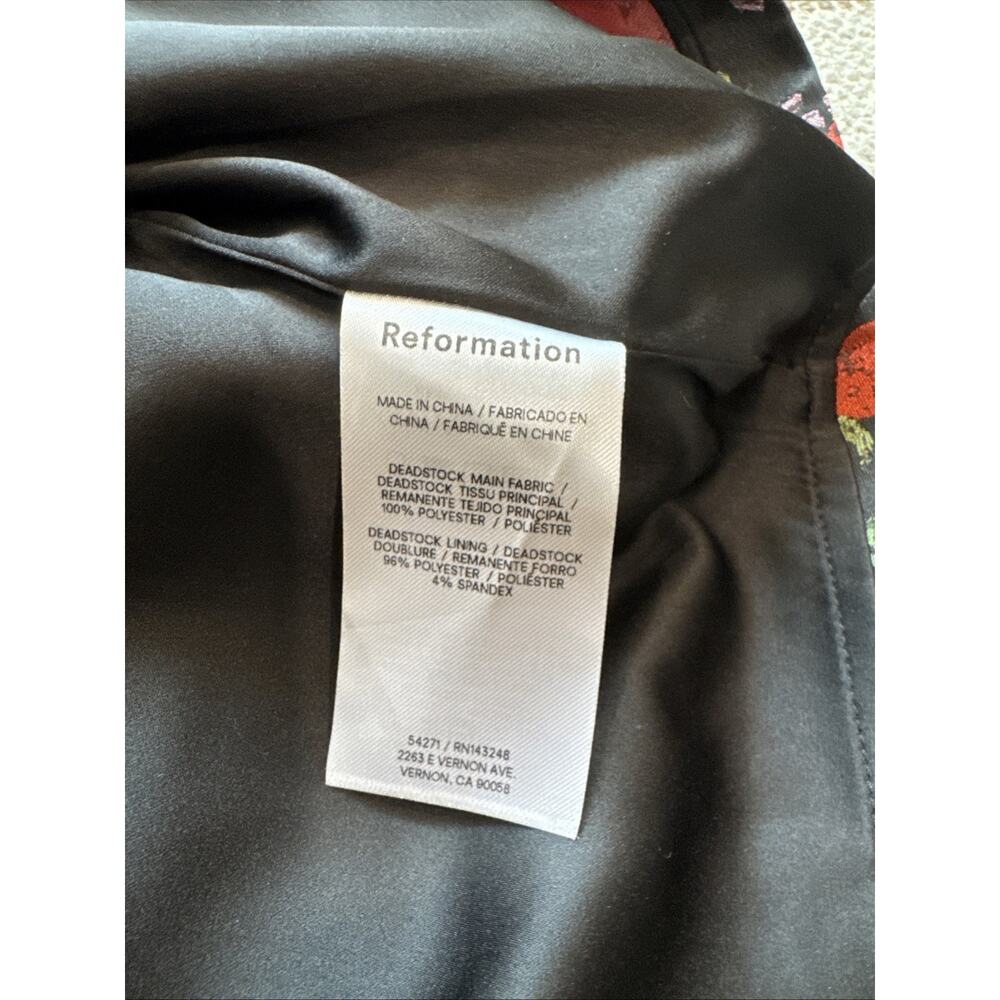 Reformation Veranda Skirt Es In Romance Mini Floral Red Black Size 4 Y2K Holiday - Picture 8 of 8